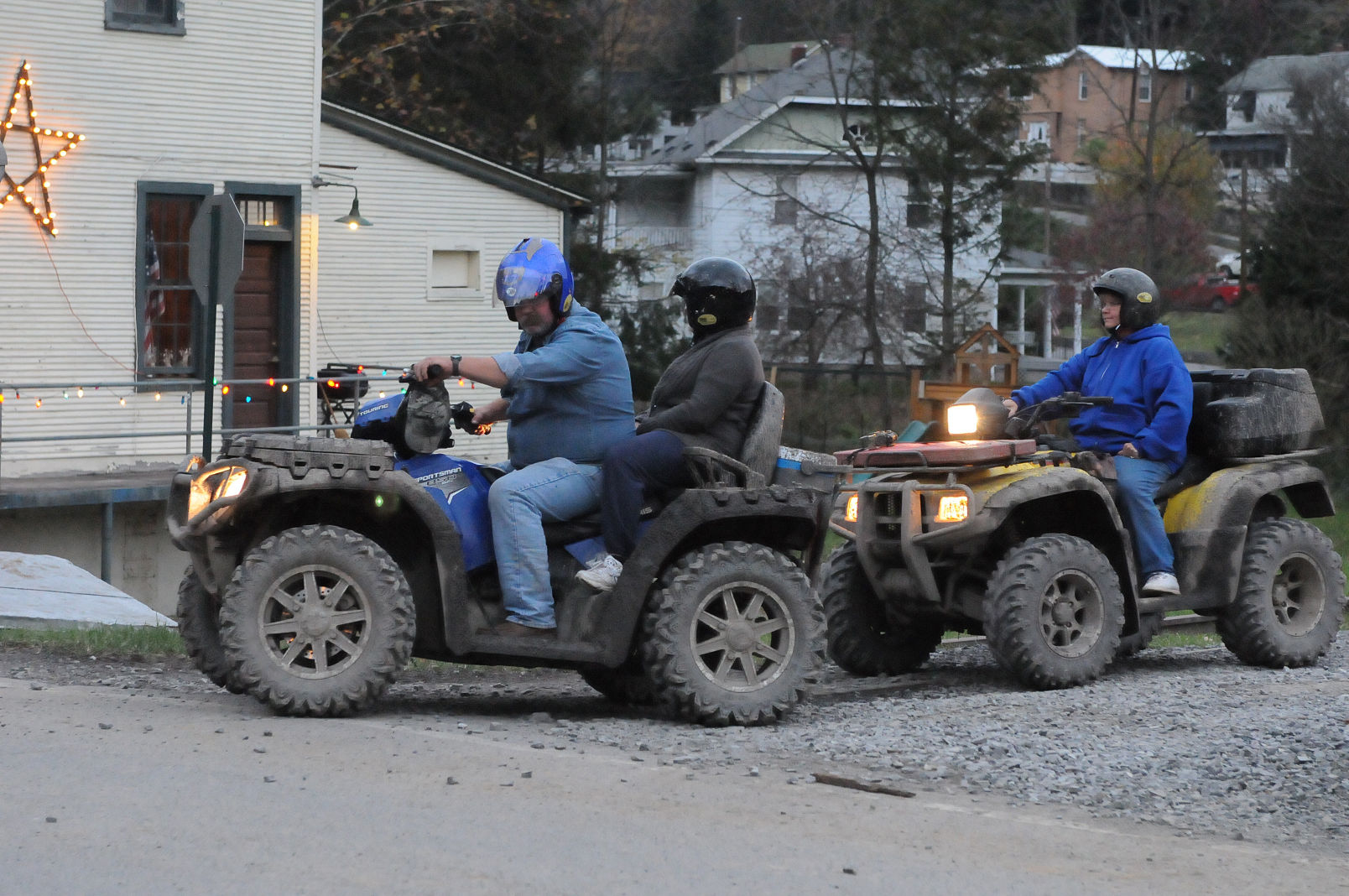 ATV riders ...